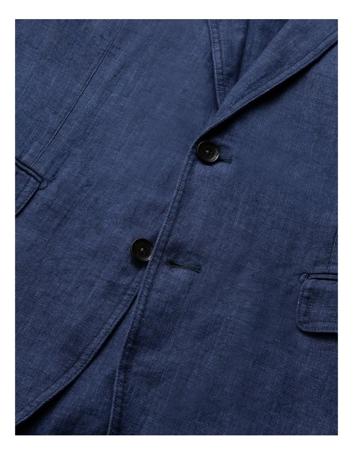 Resort Linen Jacket in Marine image 5