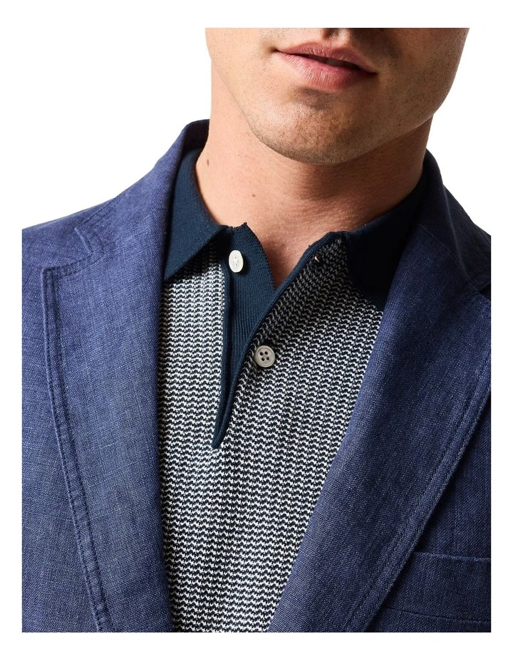 Resort Linen Jacket in Marine image 6