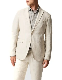 Resort Linen Jacket in Oatmeal