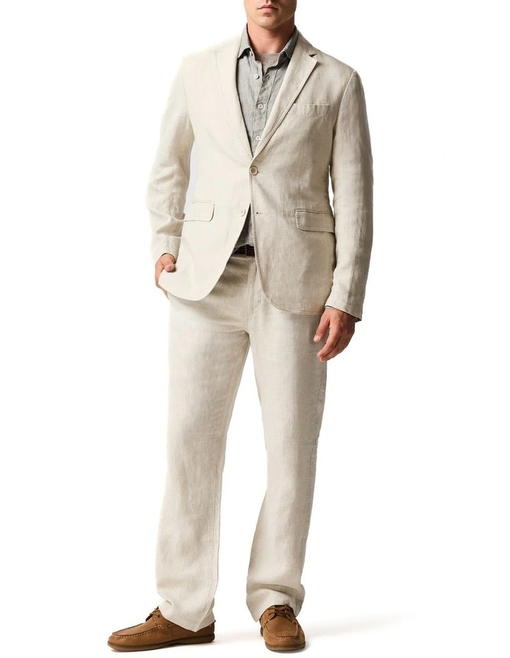 Resort Linen Jacket in Oatmeal image 2