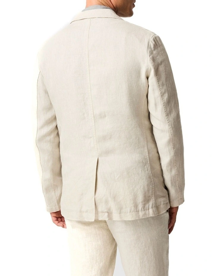 Resort Linen Jacket in Oatmeal image 3