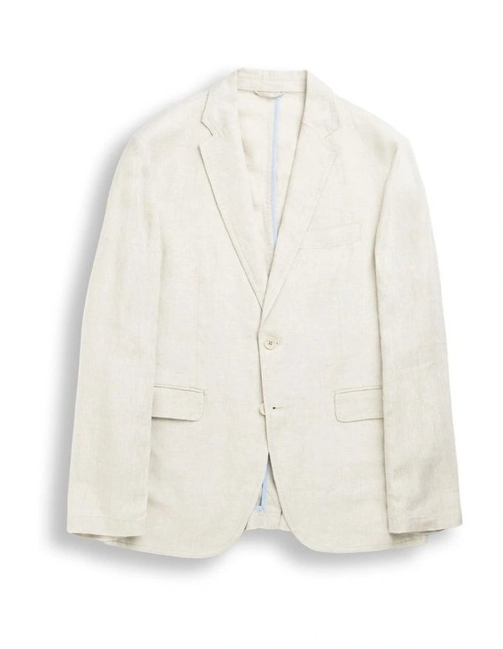 Resort Linen Jacket in Oatmeal image 4