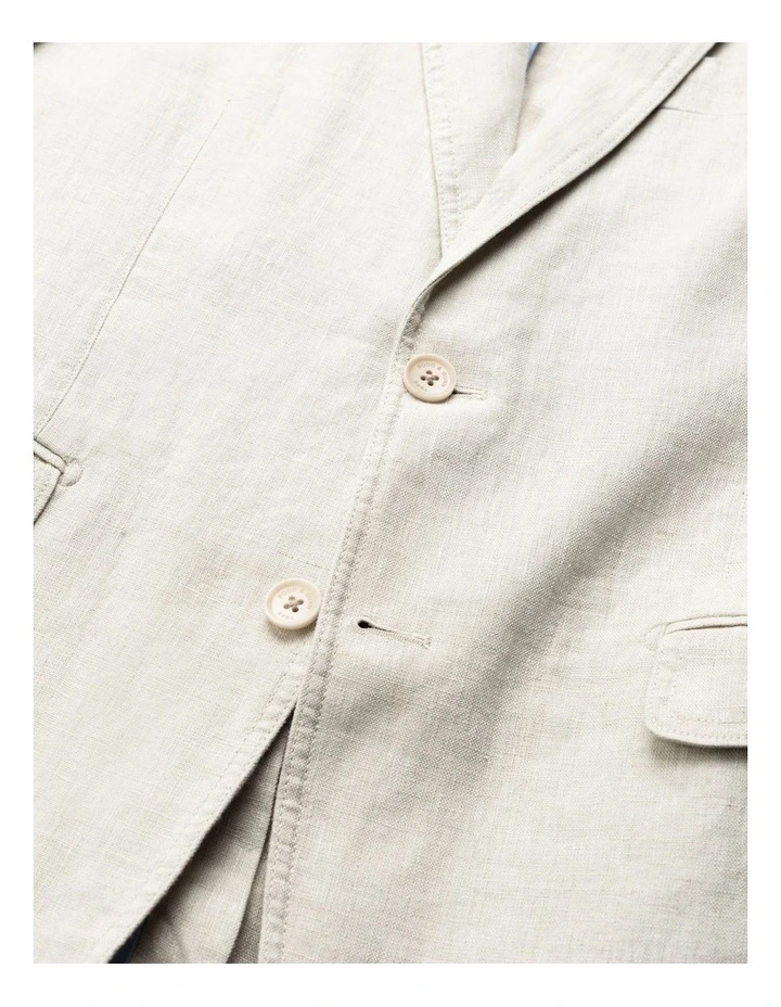Resort Linen Jacket in Oatmeal image 5