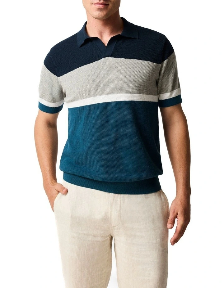 Brunswick Knit Polo in Teal image 1