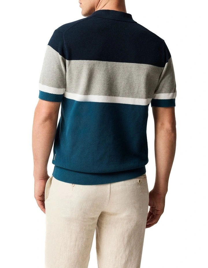 Brunswick Knit Polo in Teal image 3