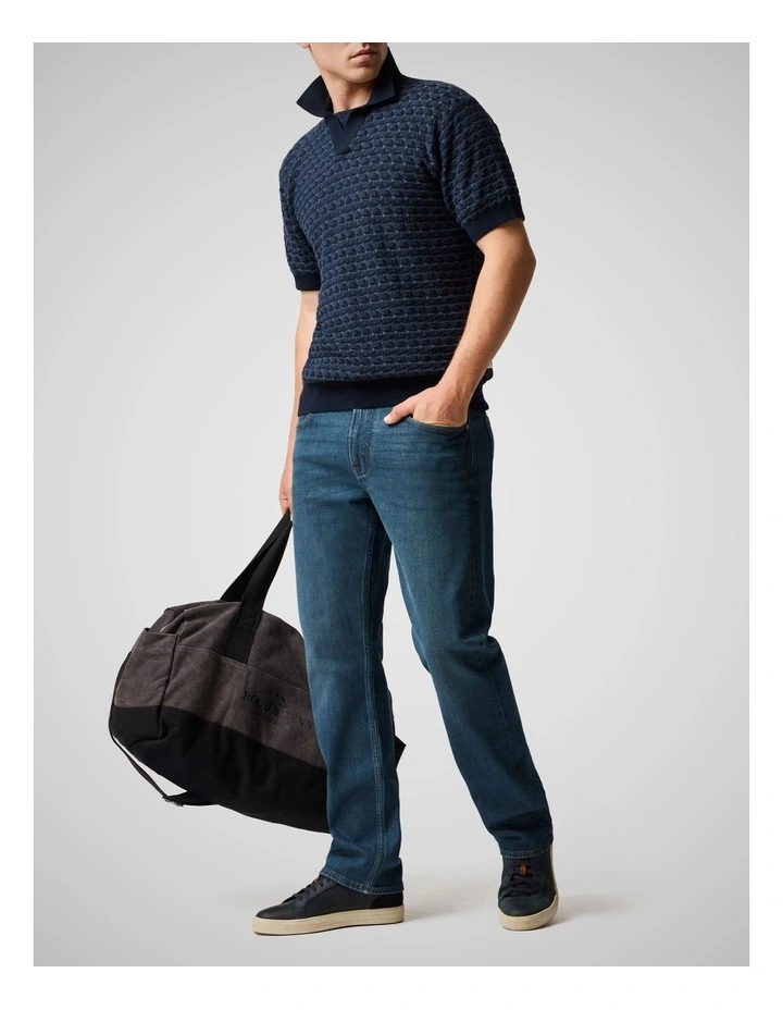 Halken Knit Polo in Midnight image 2