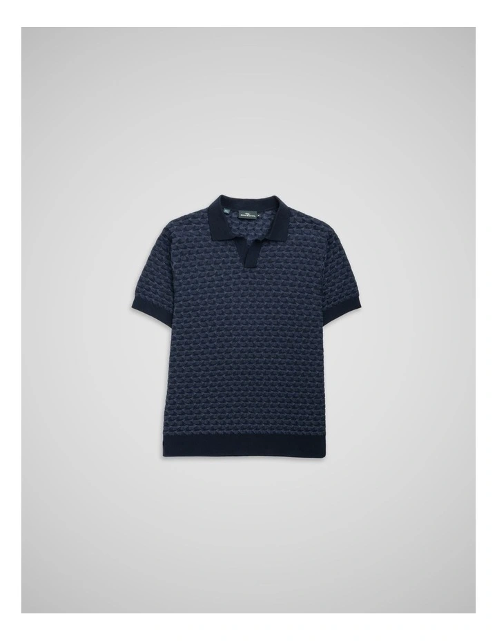 Halken Knit Polo in Midnight image 4