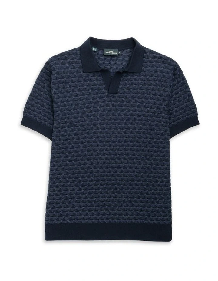 Halken Knit Polo in Midnight image 4