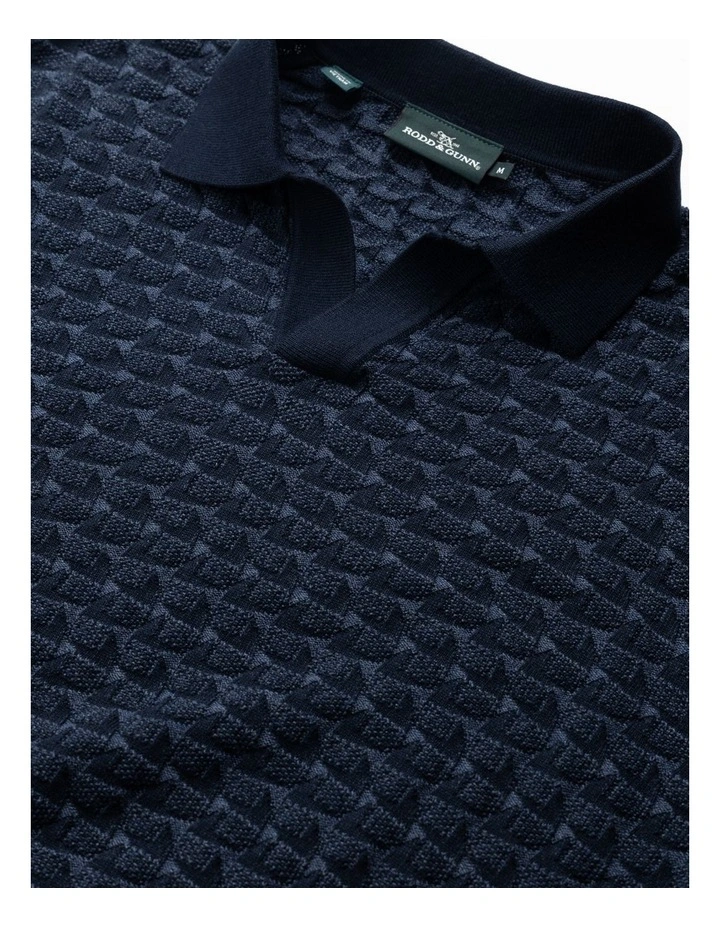 Halken Knit Polo in Midnight image 5