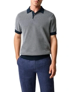 Nicholls Knit Polo in Midnight