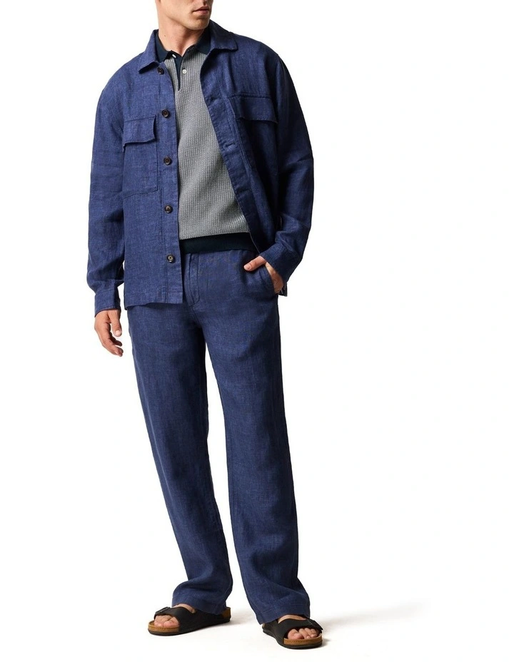 Nicholls Knit Polo in Midnight image 2