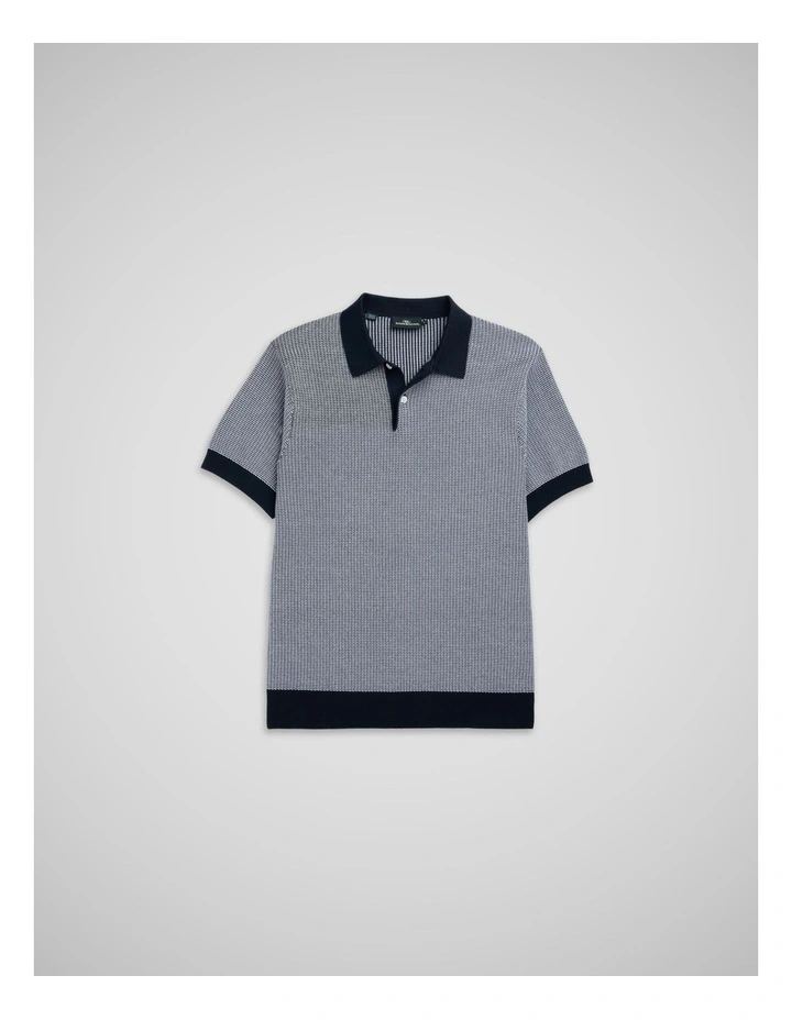 Nicholls Knit Polo in Midnight image 4