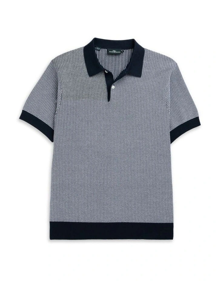 Nicholls Knit Polo in Midnight image 4