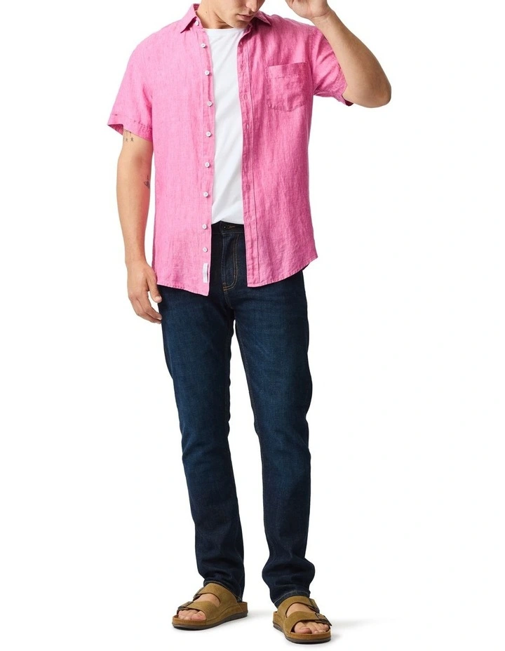 Palm Beach Sports Fit Shirt in Flamingo image 2