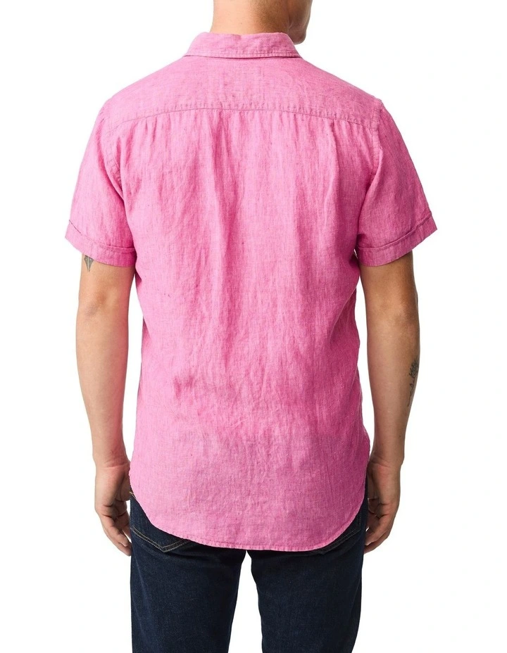 Palm Beach Sports Fit Shirt in Flamingo image 3