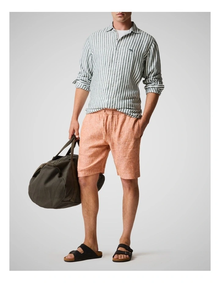 Seadown Long Sleeve Sports Fit Shirt in Forest image 2