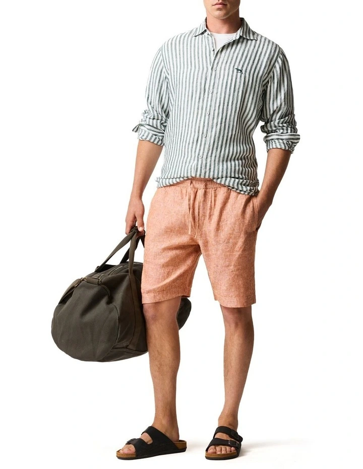 Seadown Long Sleeve Sports Fit Shirt in Forest image 2