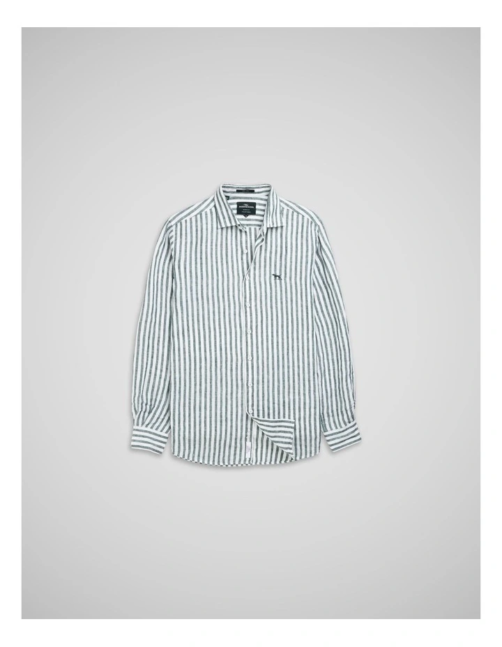Seadown Long Sleeve Sports Fit Shirt in Forest image 4