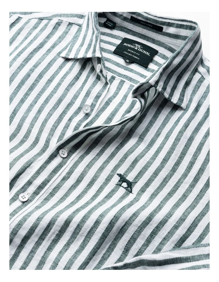 Seadown Long Sleeve Sports Fit Shirt in Forest image 5