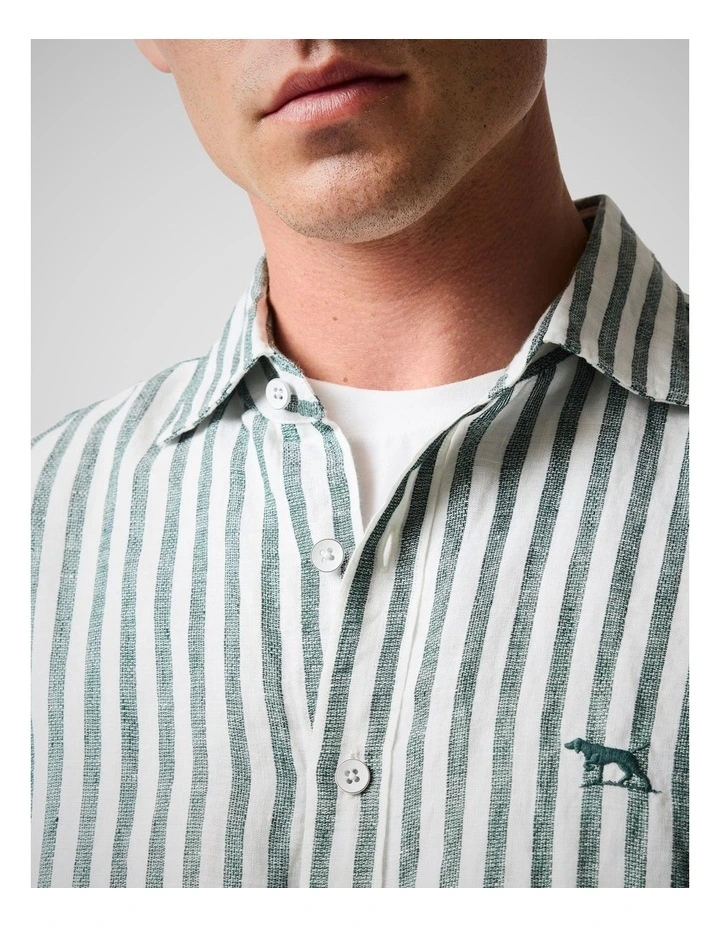 Seadown Long Sleeve Sports Fit Shirt in Forest image 6