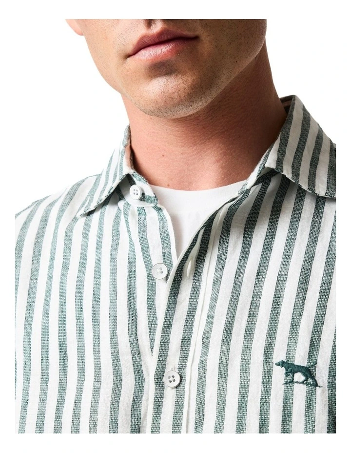 Seadown Long Sleeve Sports Fit Shirt in Forest image 6