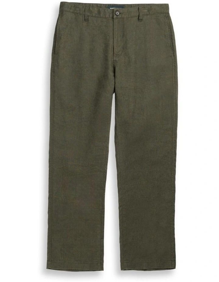 Resort Linen Pant in Dark Olive image 4