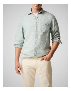 Coromandel 2 Long Sleeve Sports Fit Shirt in Moss