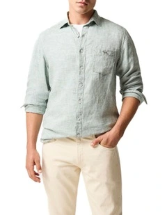 Coromandel 2 Long Sleeve Sports Fit Shirt in Moss