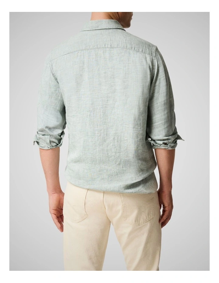 Coromandel 2 Long Sleeve Sports Fit Shirt in Moss image 3