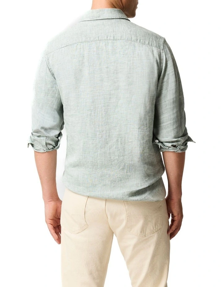 Coromandel 2 Long Sleeve Sports Fit Shirt in Moss image 3