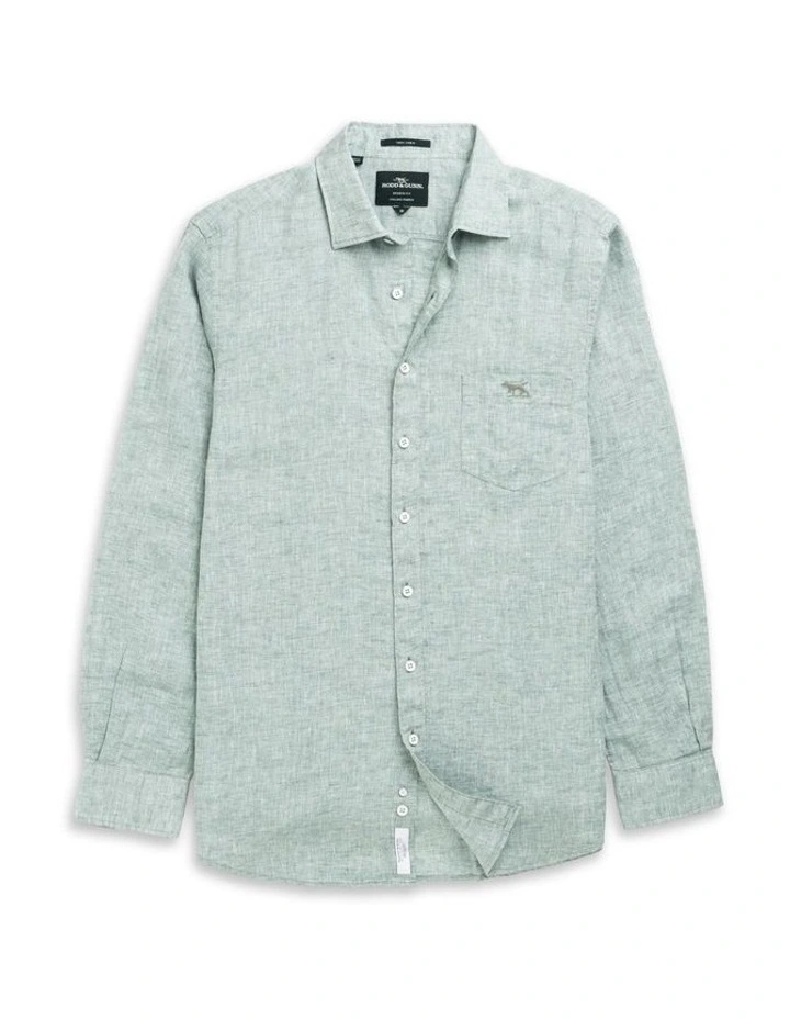 Coromandel 2 Long Sleeve Sports Fit Shirt in Moss image 4