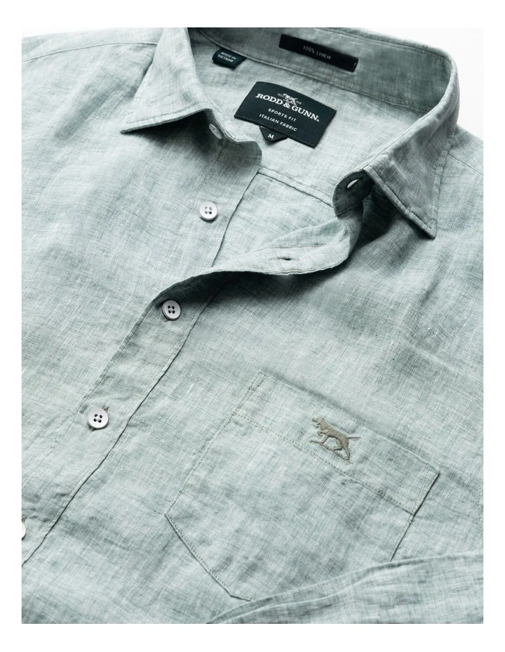 Coromandel 2 Long Sleeve Sports Fit Shirt in Moss image 5