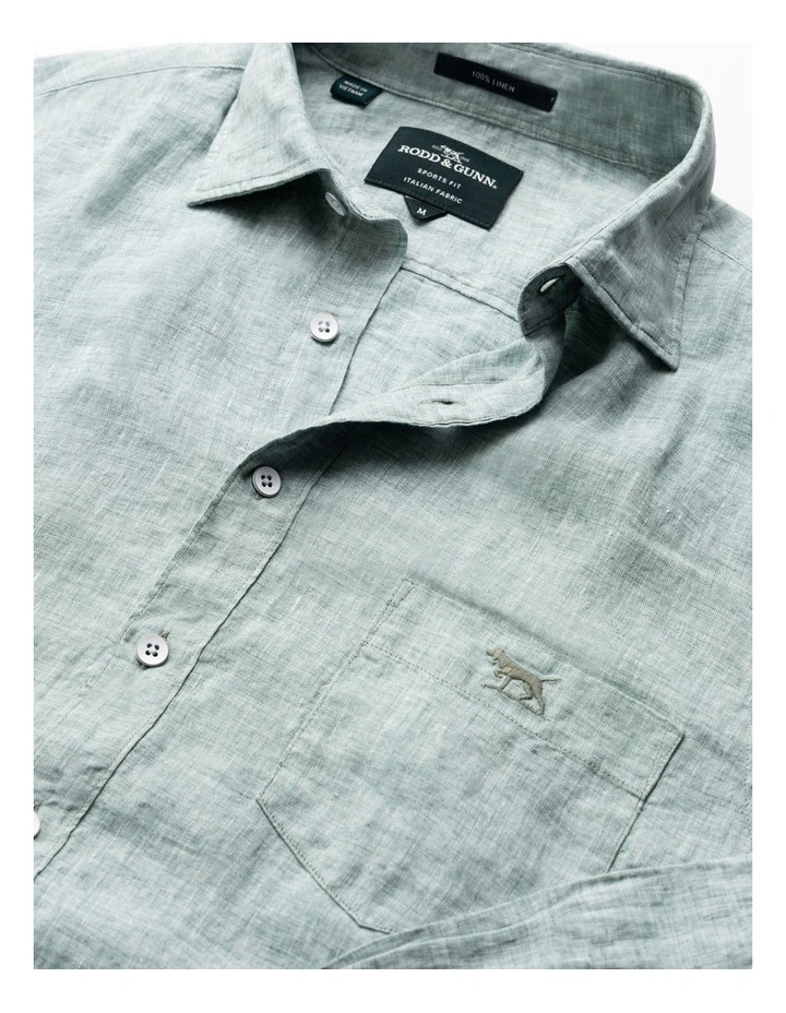 Coromandel 2 Long Sleeve Sports Fit Shirt in Moss image 5