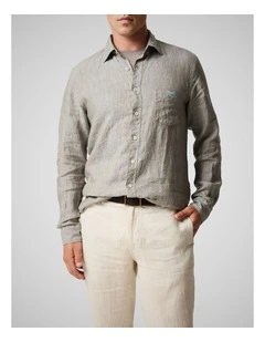 Coromandel 2 Long Sleeve Sports Fit Shirt in Taupe