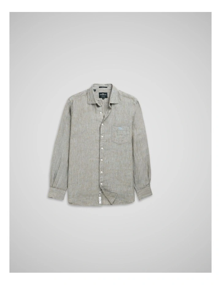 Coromandel 2 Long Sleeve Sports Fit Shirt in Taupe image 4