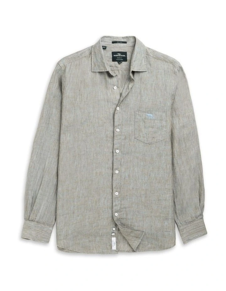 Coromandel 2 Long Sleeve Sports Fit Shirt in Taupe image 4