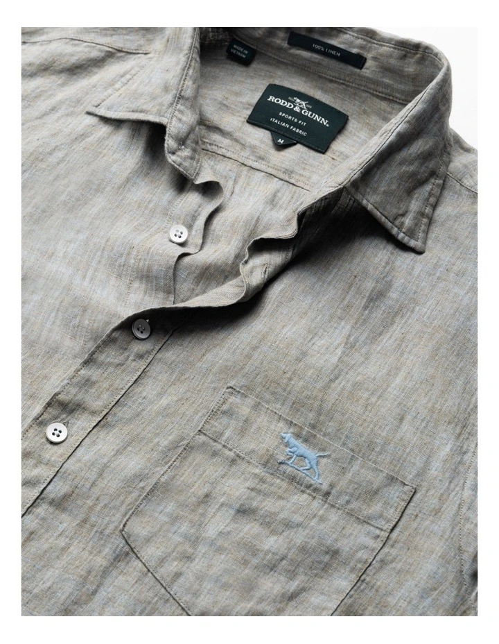 Coromandel 2 Long Sleeve Sports Fit Shirt in Taupe image 5
