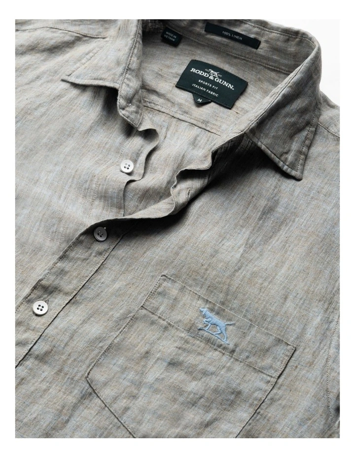 Coromandel 2 Long Sleeve Sports Fit Shirt in Taupe image 5