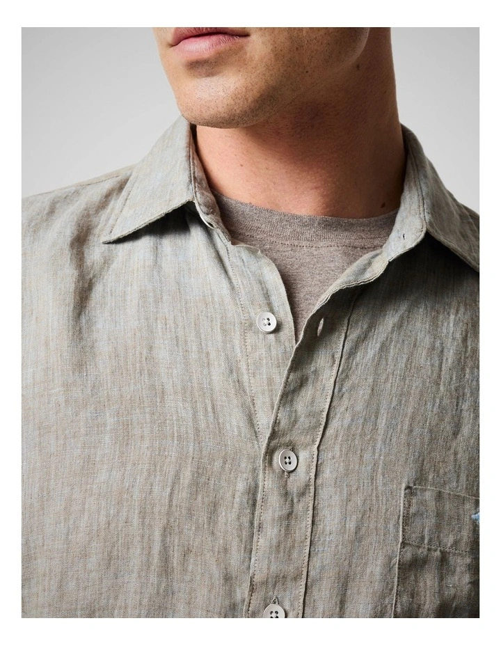 Coromandel 2 Long Sleeve Sports Fit Shirt in Taupe image 6