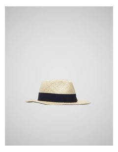 Hampden Hat Natural in Navy