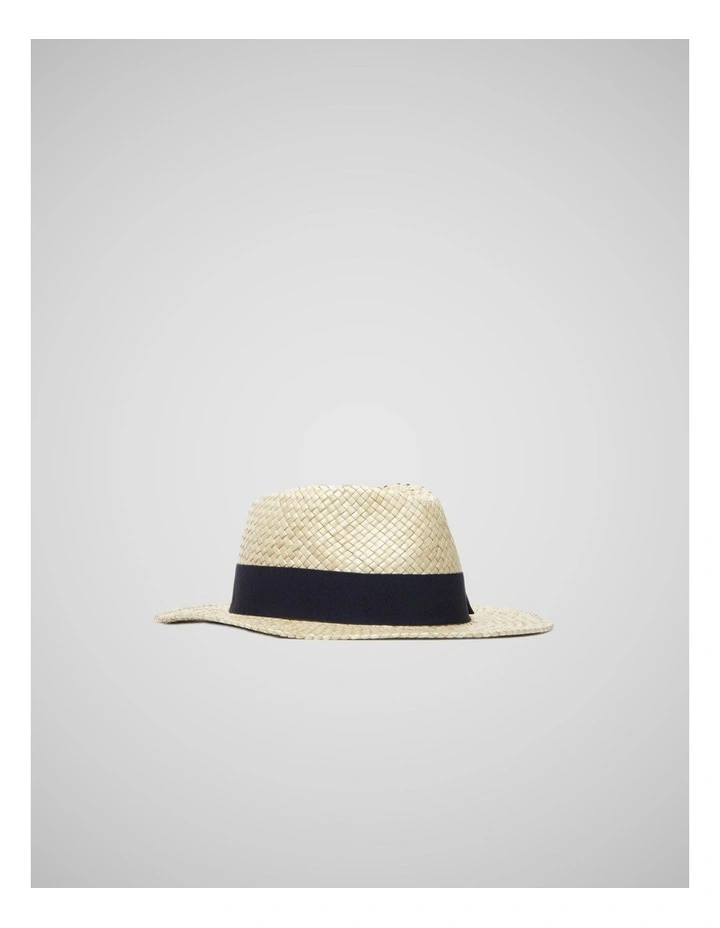 Hampden Hat Natural in Navy image 1