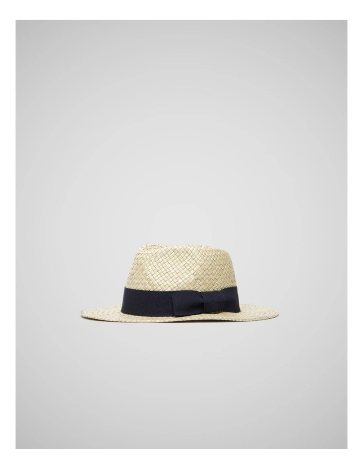 Hampden Hat Natural in Navy image 2