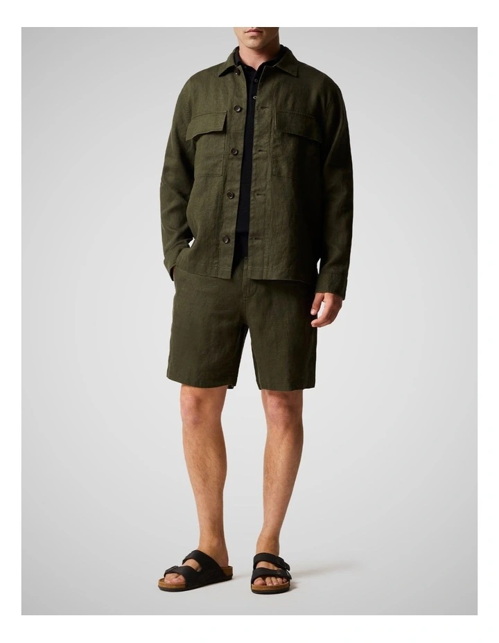 West Island Shacket in Dark Olive image 2