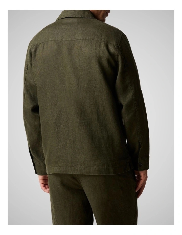 West Island Shacket in Dark Olive image 3