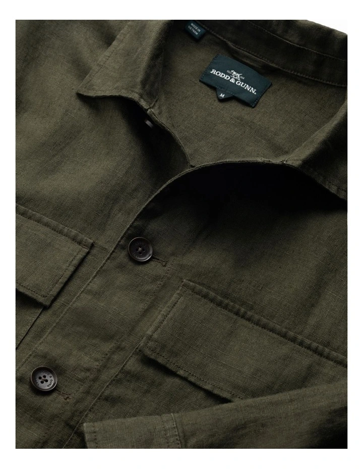 West Island Shacket in Dark Olive image 5