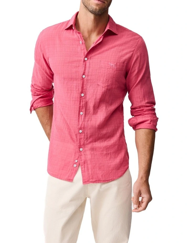 Taupo Bay Sports Fit Shirt in Geranium image 1