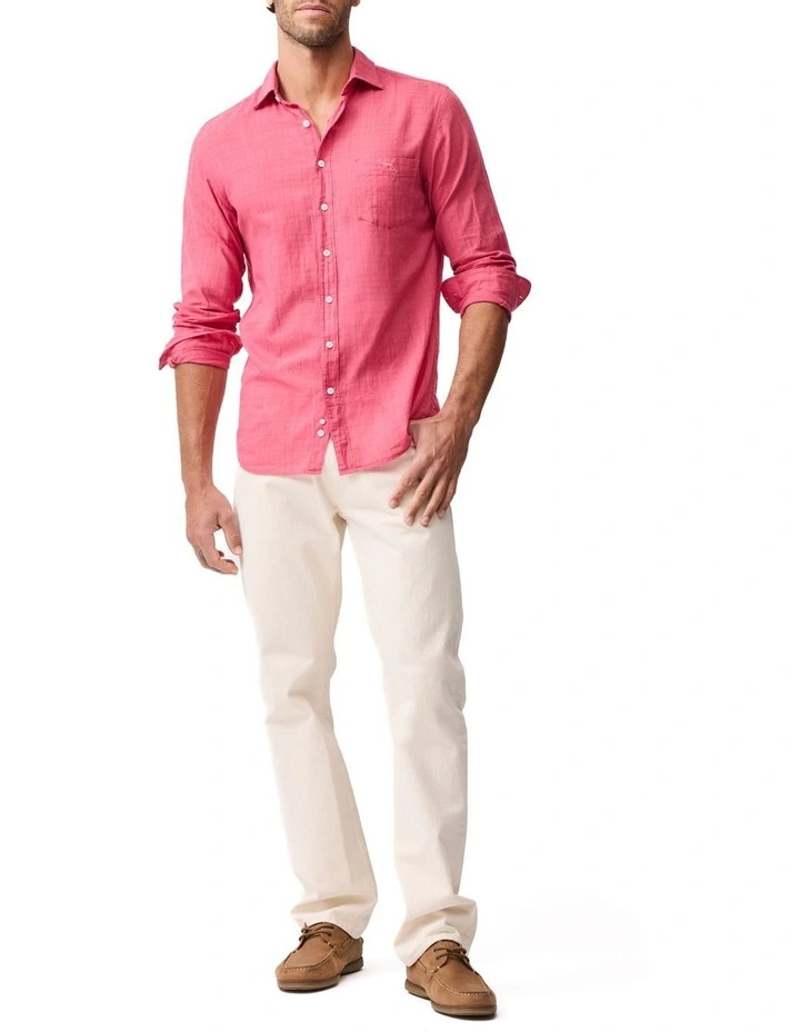 Taupo Bay Sports Fit Shirt in Geranium image 2