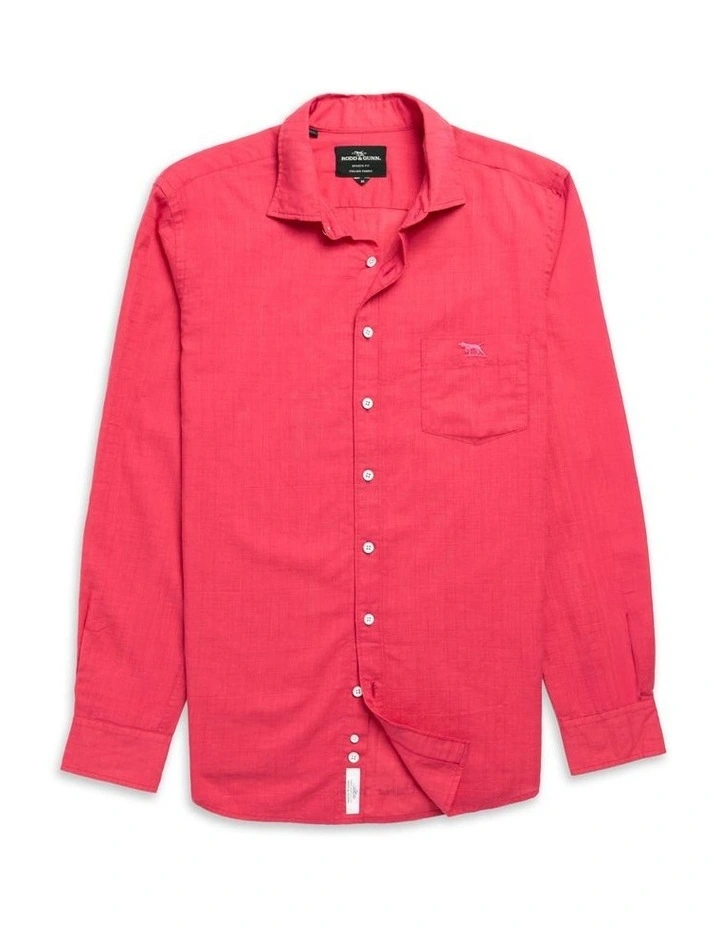 Taupo Bay Sports Fit Shirt in Geranium image 4