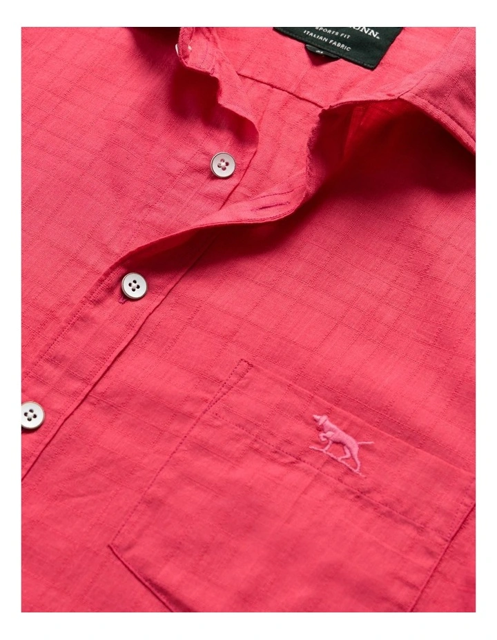 Taupo Bay Sports Fit Shirt in Geranium image 5