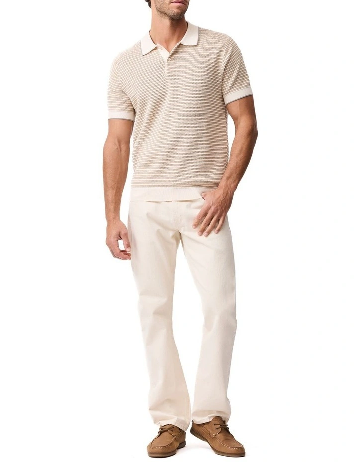 Oyster Island Knit Polo in Acorn image 2